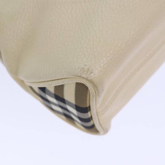 Burberry Shoulder Bag Leather Cream Silver - Picture 16 of 16